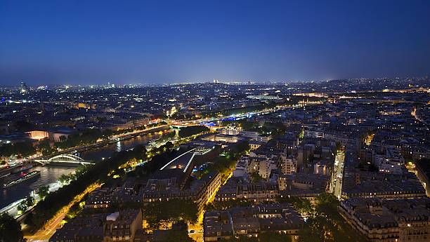 istock Paris night view from Eiffel Tour Tower France 2218100553