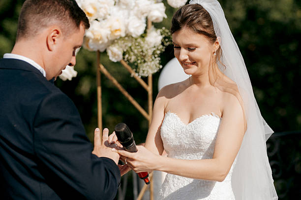istock wedding ceremony of newlyweds on the restaurant 2218100801