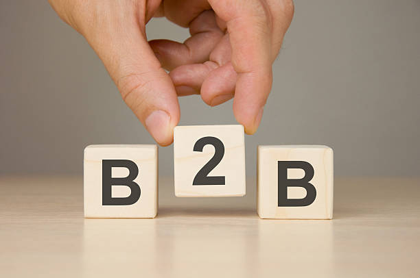 istock wooden cubes with the word b2b 2218105612