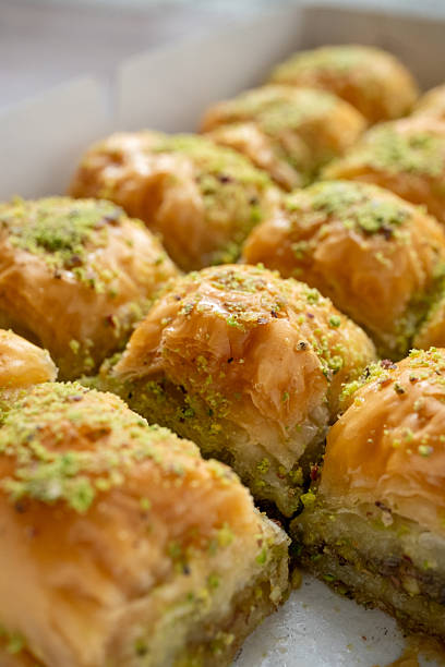 istock Baklava on plate close-up 2218107422