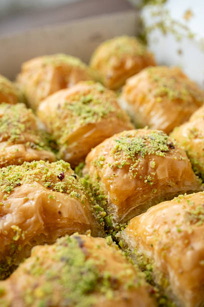 istock Baklava on plate close-up 2218107448
