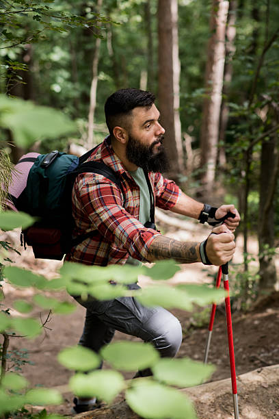 istock Man Stops Mid-Climb to Enjoy Nature 2218107692