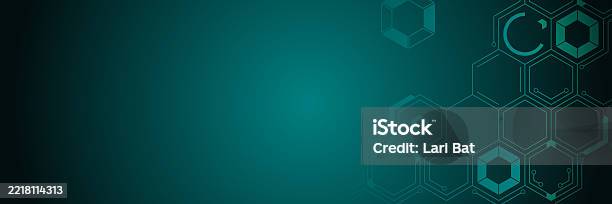 Tech Gradient Background With Space For Text Rightsided Hex Tech Grid ...