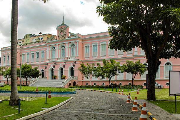 Facade of the Gentil Bittencourt College in the city of Belém, state of Pará, northern Brazil