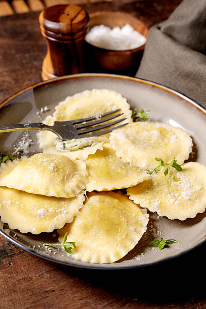 istock Homemade Ravioli Pasta with Cheese Filling 2218117777