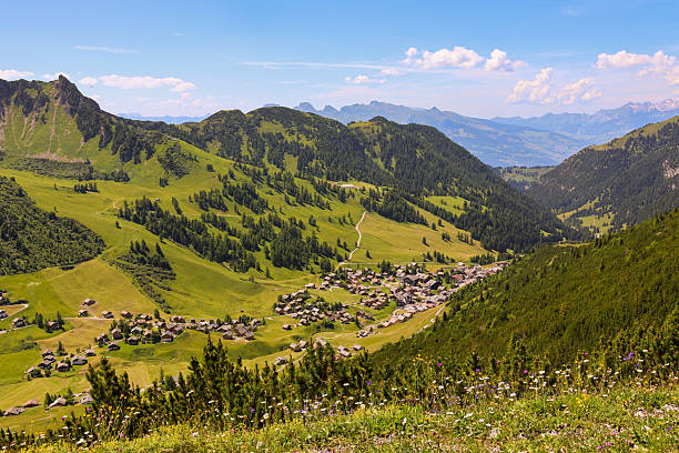 istock Malbun Scenery with village houses 2218119527