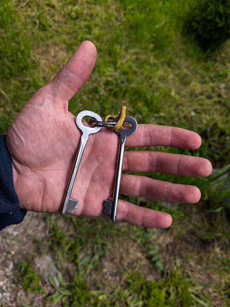 istock A person holding two old keys in their hand 2218127313