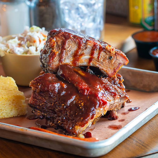 istock BBQ ribs, cornbread, slaw and potato salad 2218130877