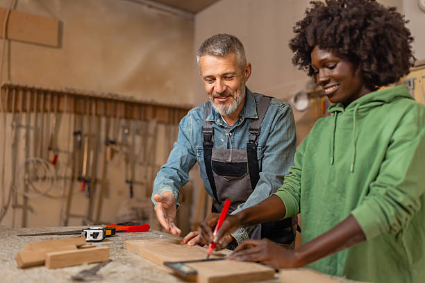 istock Collaboration leads to creativity in woodworking 2218145368