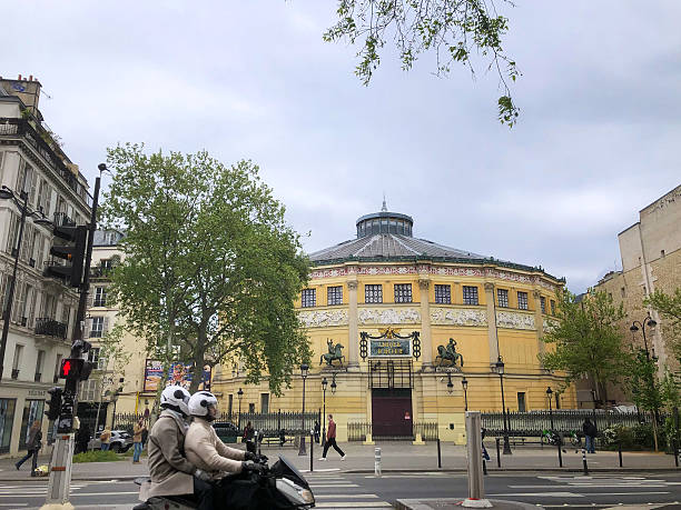 Paris, France - Oct 3, 2018. Gendarmes on horseback in Paris, France. The National Gendarmerie is one of two national police forces of France.