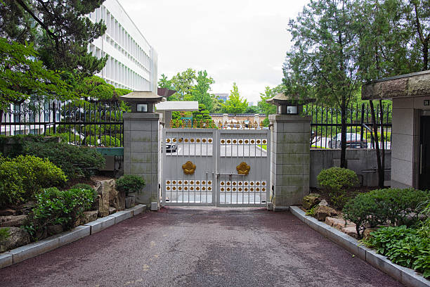 Seoul, Korea - July 27th 2025, Its the gate of Residence Home for Korean President in Cheongwadae (the Blue House) in Seoul Korea. 서울 청와대 대통령 관저