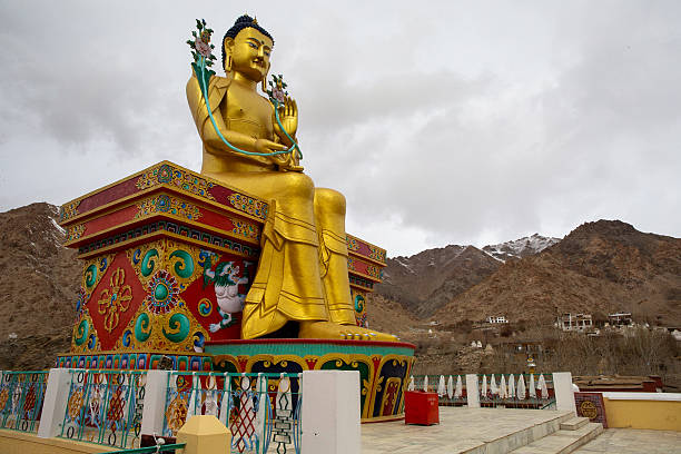 istock Golden Maitreya Buddha statue Ladakh 2218155047