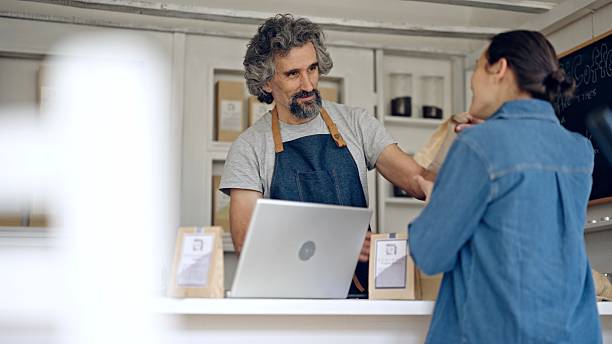 istock Zero Waste Small Business. Woman Shopping In Local Eco Cafe 2218155607