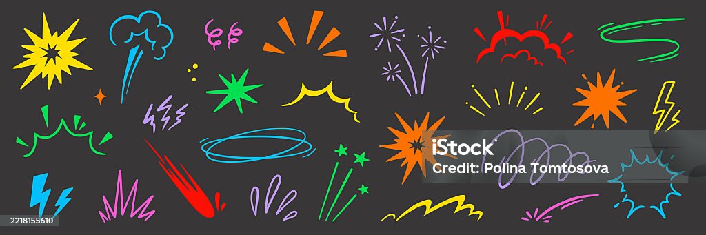 Visual Speed Effect Comic Speed Effect Comic Motion Line Element Set Comic Power Motion Dynamite ...