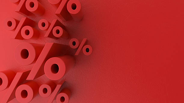istock Red Percentage Symbols Abstract 2218155840
