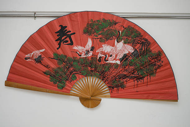 istock Traditional Chinese Hand Painted Wall Fan 2218163023