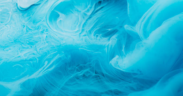istock Smoke splash steam flow blue pigment haze ink 2218168589
