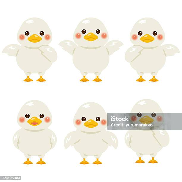 Duck Image Annotation Pointing Duck Character Illustration Set Stock Illustration - Download ...