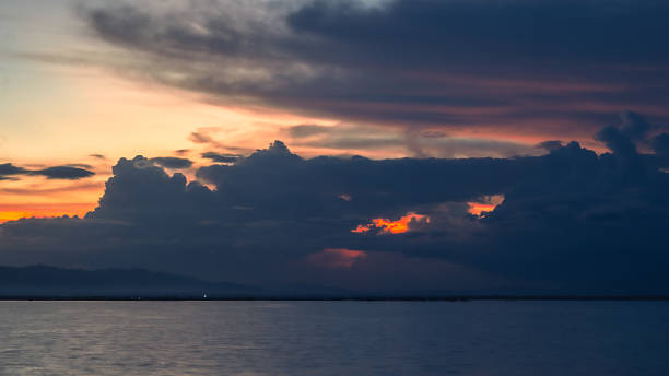 istock Scenic Lake with Clouds at Sunset 2218173120