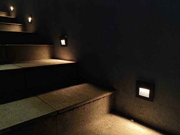 istock There are yellow lighting lights on a staircase 2218174622
