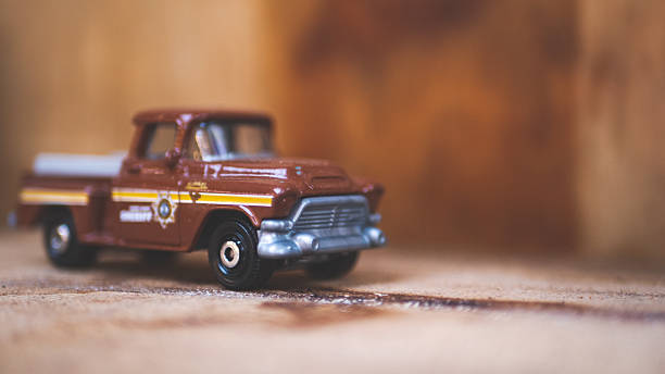 Toy car miniature vehicle selective focus blur background