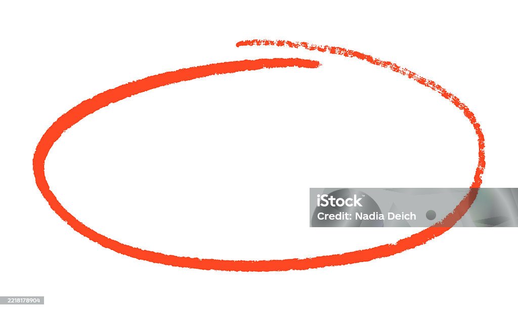 Encircle Text Quickly Drawn Outline Of Text Encircle Mark Vector Illustration Stock ...