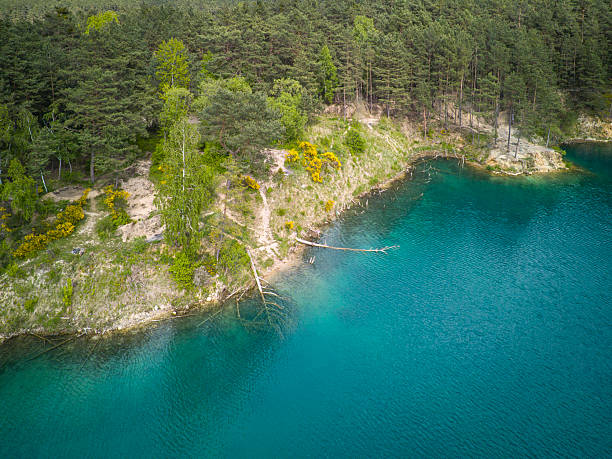 istock Flooded limestone mine excavation in Sulejow, Poland. 2218183833