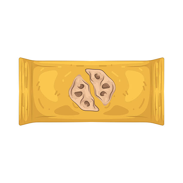 ilustraciones, imágenes clip art, dibujos animados e iconos de stock de bolsa de chispas de chocolate - botones de chocolate