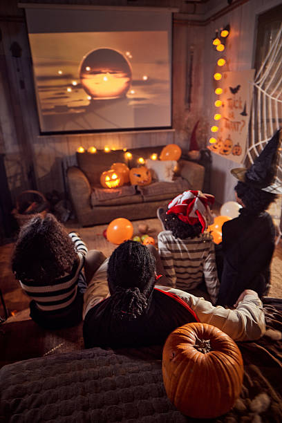 istock Movie night on Halloween! 2218185318