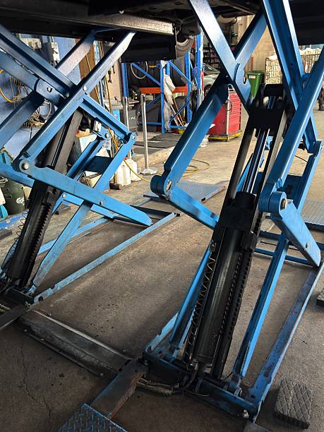 istock Hydraulic jack in car repair workshop 2218185364