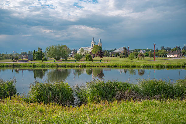 Volkovysk, church by the river. Belarus