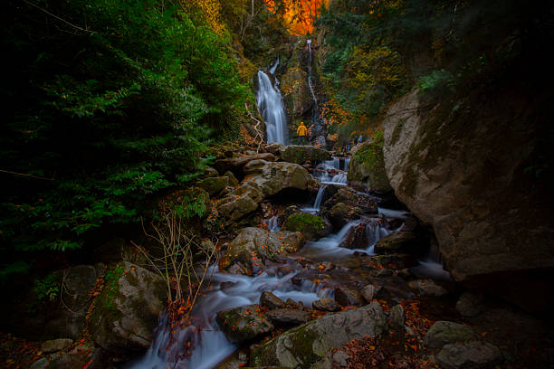 Oylat Waterfall. The waterfall can be reached via a 3 km long path from the area where Oylat Thermal Springs of İnegöl are located.