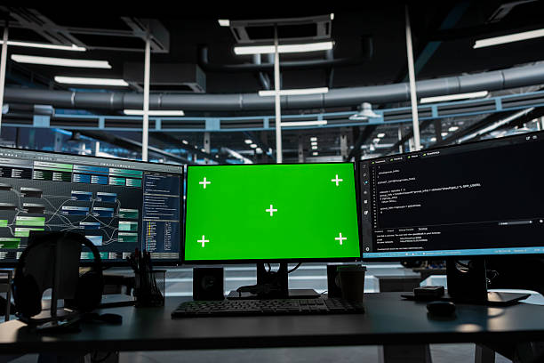 Computer Greenscreen Tech 840+ Matrix Green Screen Stock Photos, Pictures & Royalty-Free Images ...