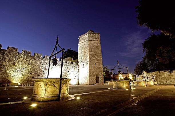 istock Illuminated Five Wells Square in Zadar at Night 2218196483