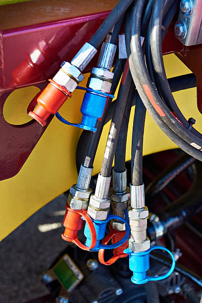 istock Hoses of hydraulic machine 2218197144
