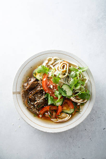 Soup with noodles and beef