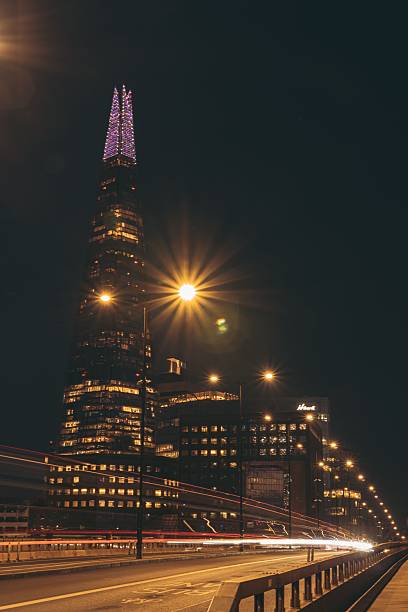 London, United Kingdom – June 02, 2022: Long Exposure of the Shard at Nig