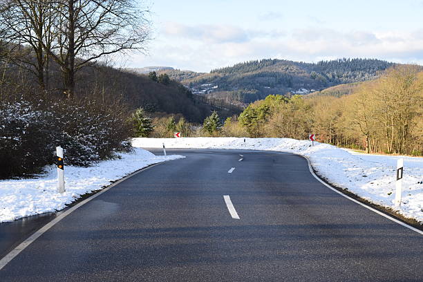 rural Eifel in fresh snow during winter