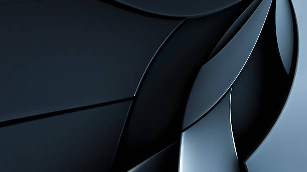istock Abstract background with smooth, overlapping dark gray and black geometric shapes creating a modern, sleek, and slightly metallic feel 2218207408