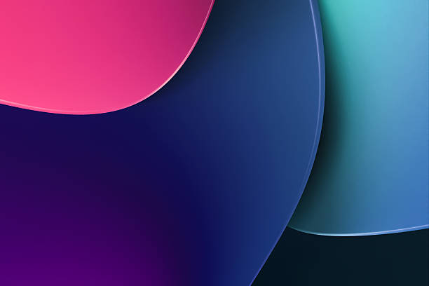 istock Abstract overlapping vibrant colorful curved shapes with soft gradients and modern design elements 2218207568