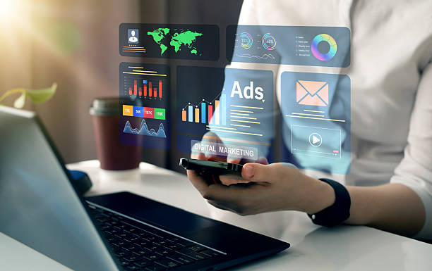 istock Digital marketing concept.Ads dashboard screen digital.Digital marketing concept.Online advertising ,digital marketing and ad on internet to targeted customers. 2218211429