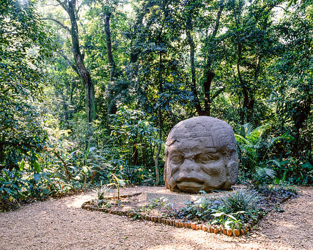 istock Colossal Head of the Old Warrior, La Venta Park, Tabasco, Mexico 2218213458