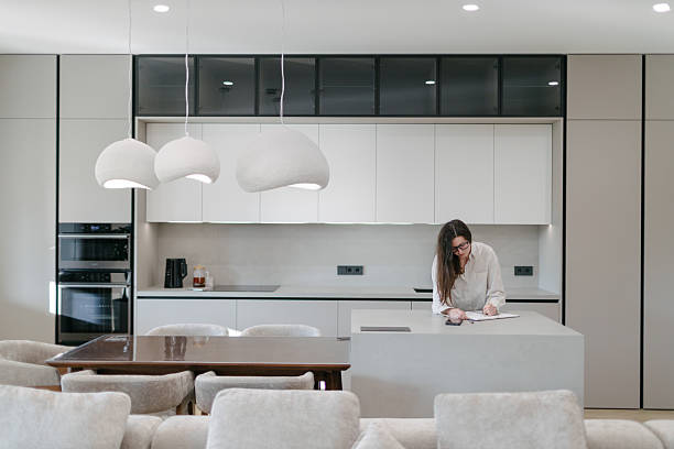 istock Woman in a modern house interior 2218216632