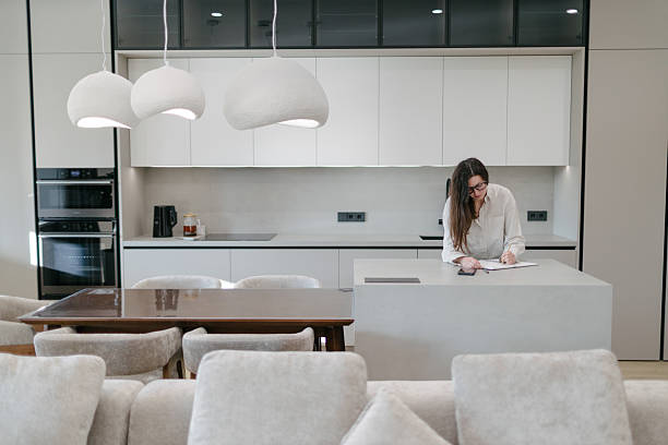 istock Woman in a modern house interior 2218216762