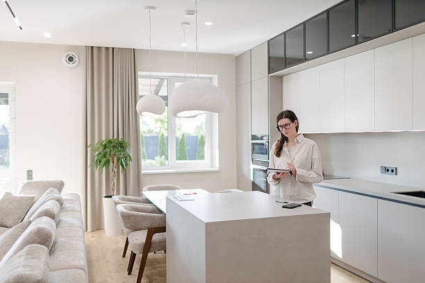 istock Woman in a modern house interior 2218217047