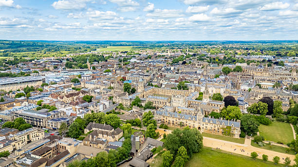istock Oxford city skyline with university buildings 2218218421