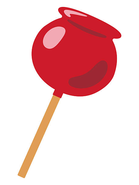 Candy apple illustration, simple vector illustration Candy apple illustration, simple vector illustration caramel apple stock illustrations