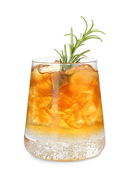 istock Refreshing espresso tonic drink with rosemary isolated on white 2218225645