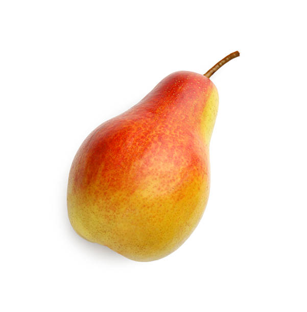 istock Fresh ripe juicy pear isolated on white, top view 2218225808