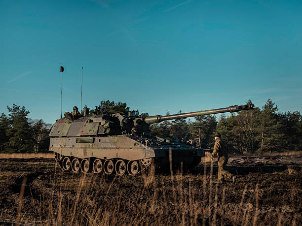 istock PzH 2000 Artillery Crew: Soldiers Operating Self-Propelled Howitzer 2218226897